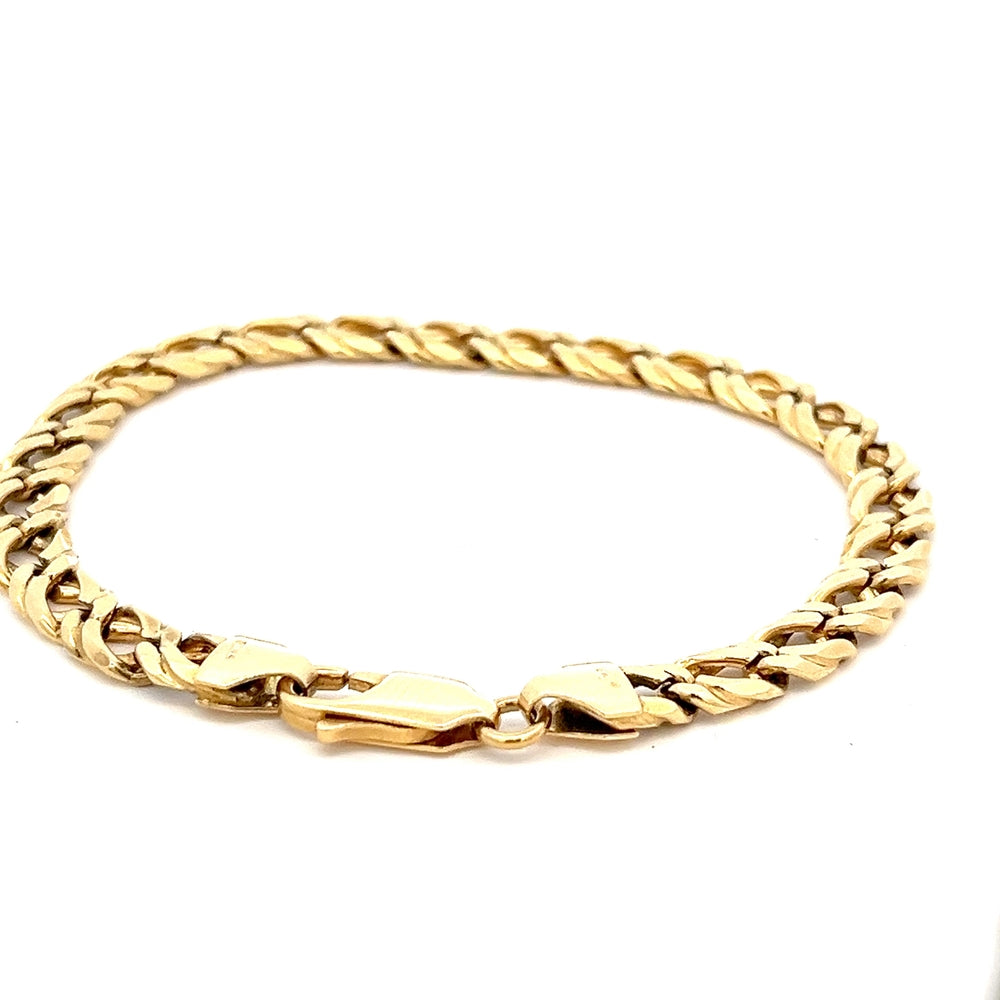 18ct Gold Solid Double Curb Link Bracelet N.V. £6500