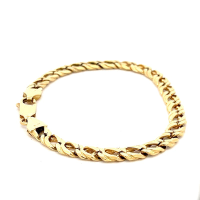18ct Gold Solid Double Curb Link Bracelet N.V. £6500