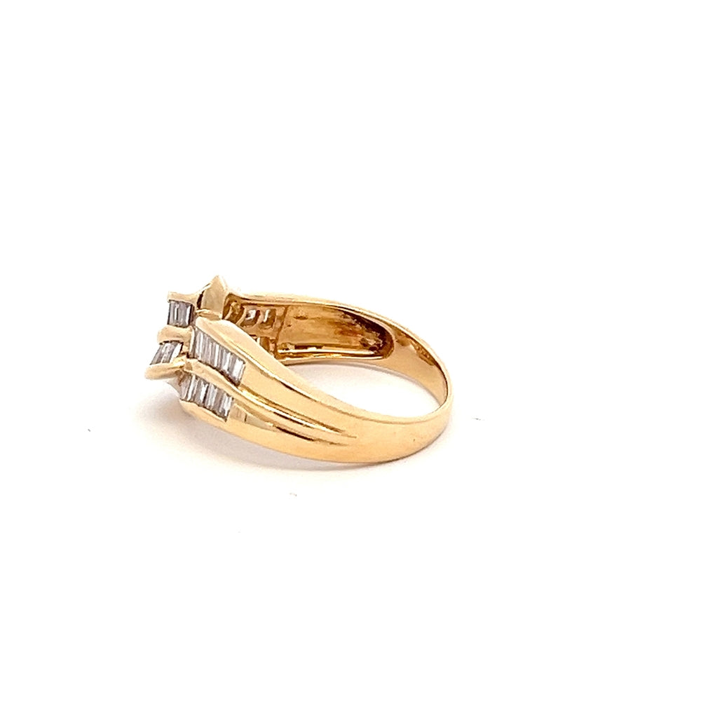 18ct Yellow Gold Diamond Dress Ring 0.90cts