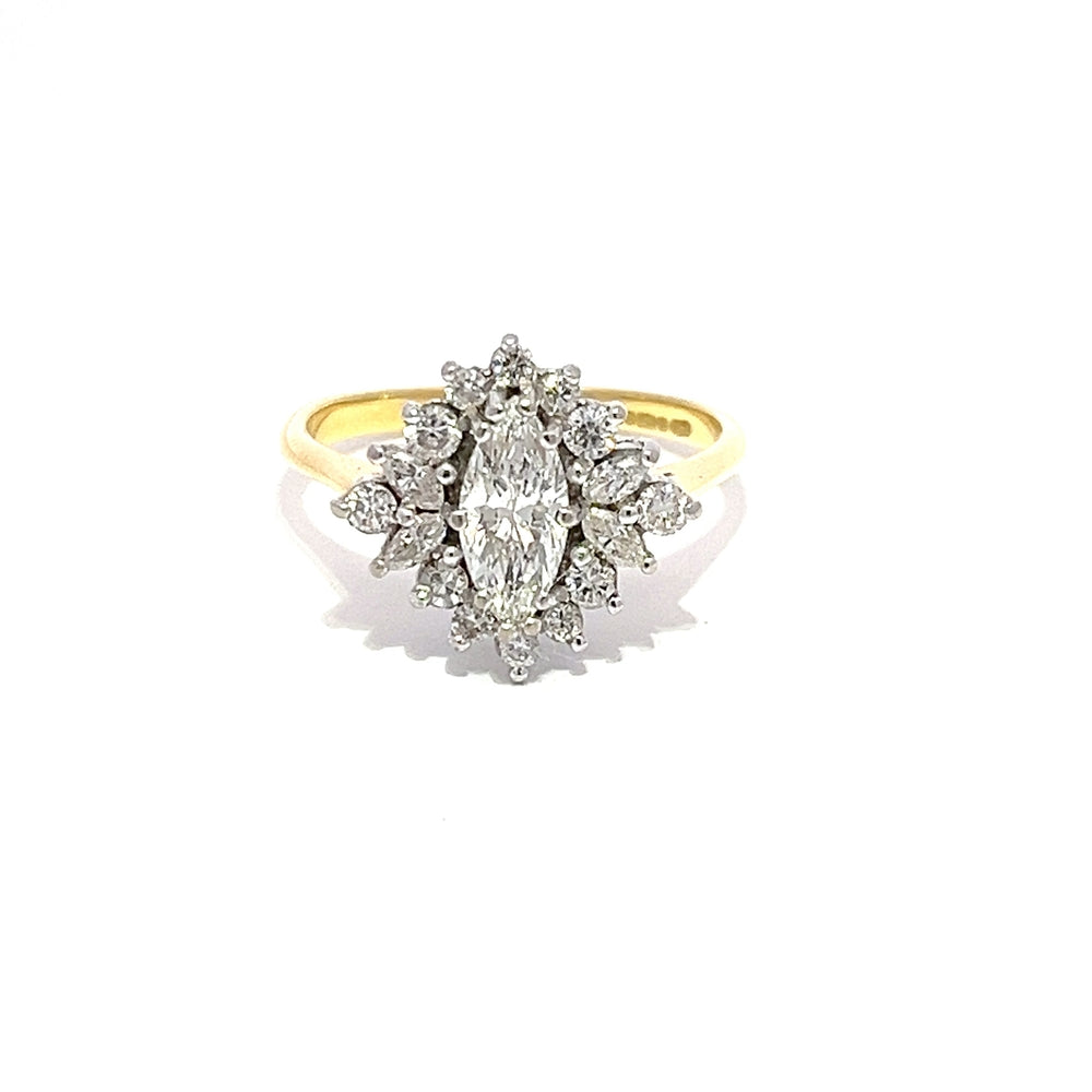 18ct 0.75ct Diamond Cluster Ring N.V. £2100
