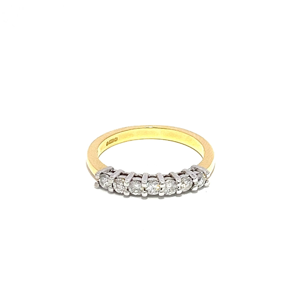 18ct Gold Diamond 7 Stone Ring N.V. £1200