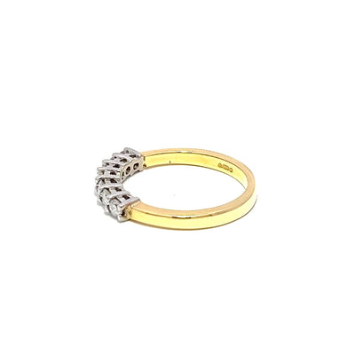18ct Gold Diamond 7 Stone Ring N.V. £1200
