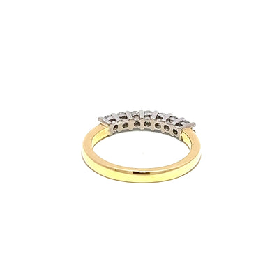18ct Gold Diamond 7 Stone Ring N.V. £1200