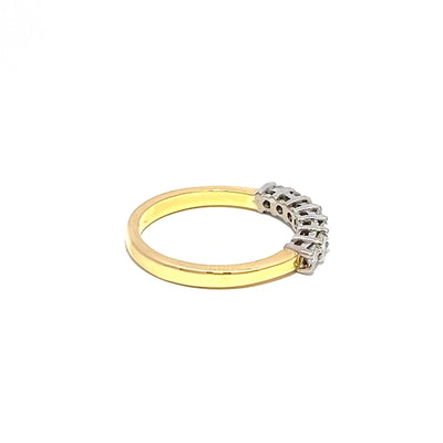 18ct Gold Diamond 7 Stone Ring N.V. £1200