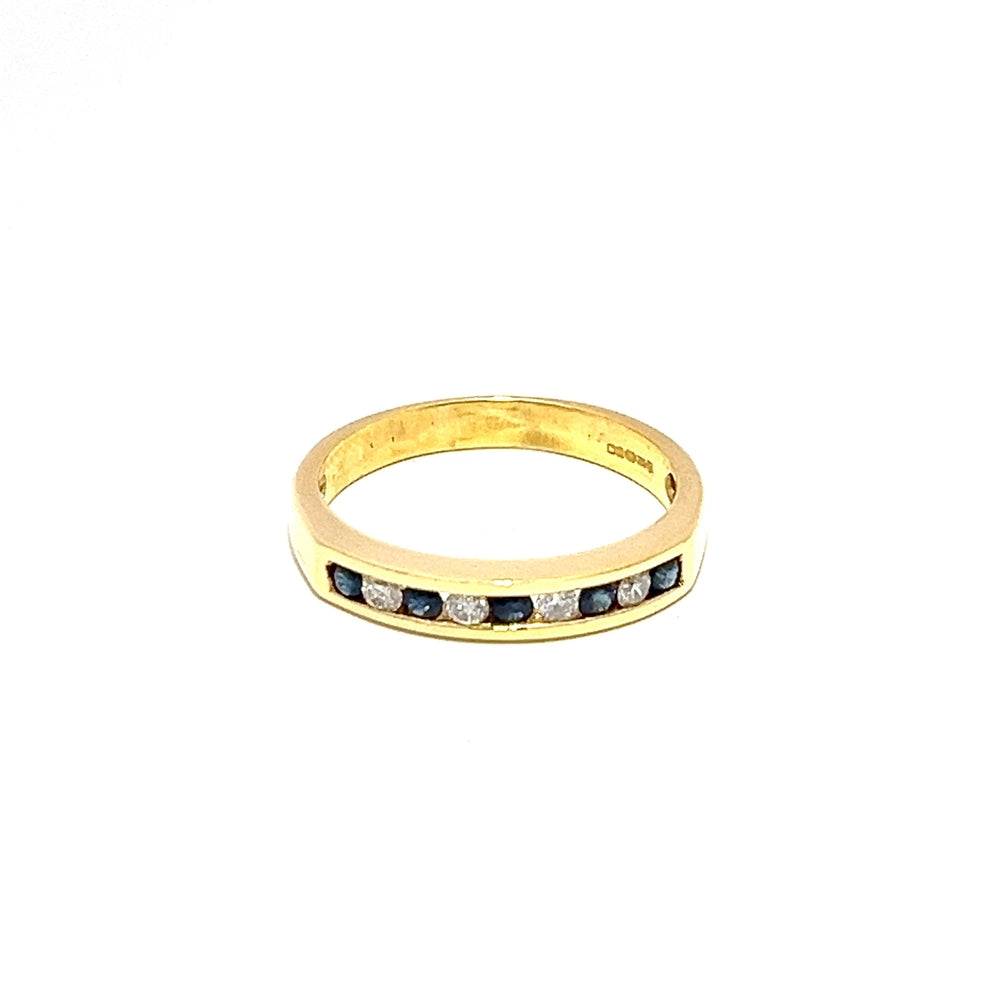 Sapphire & Diamond Channel Set Band N.V. £870