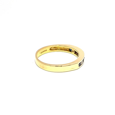 Sapphire & Diamond Channel Set Band N.V. £870