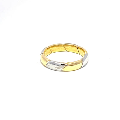 18ct Two Tone Band N.V. £995