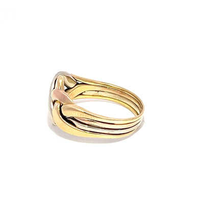 9ct Gold 3 Colour Puzzle Ring N.V. £900