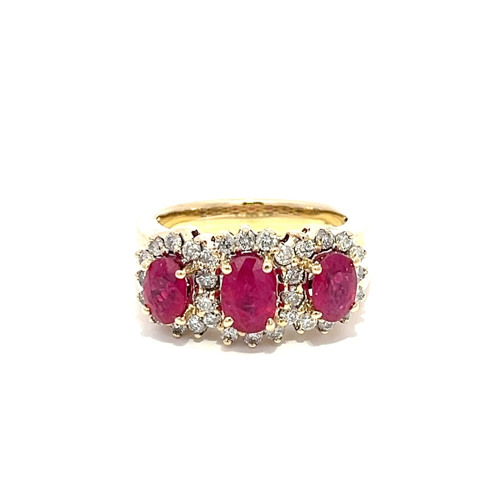 14ct Gold Ruby & Diamond Ring N.V. £2800