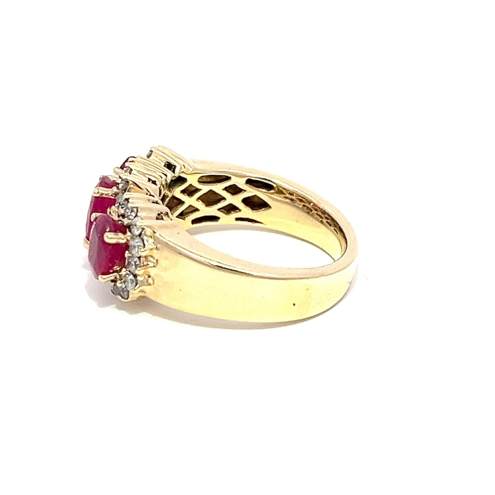 14ct Gold Ruby & Diamond Ring N.V. £2800