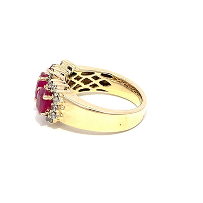 14ct Gold Ruby & Diamond Ring N.V. £2800