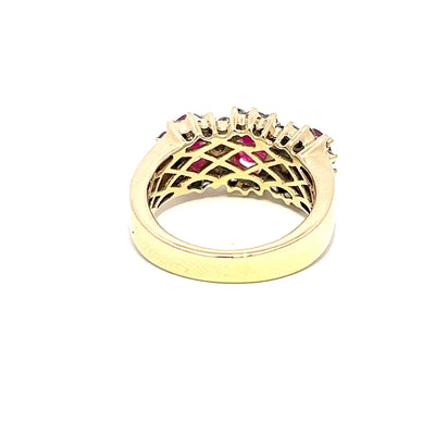 14ct Gold Ruby & Diamond Ring N.V. £2800