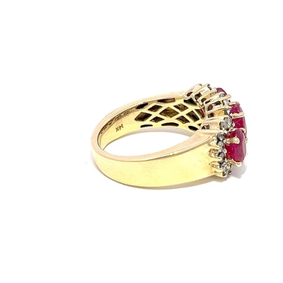 14ct Gold Ruby & Diamond Ring N.V. £2800