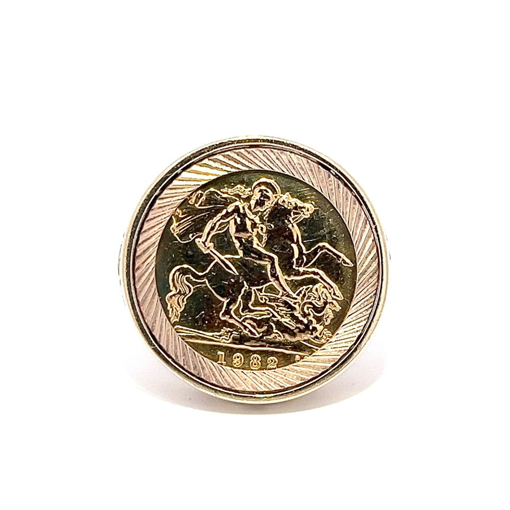 Half Sovereign Ring In 9ct Gold Mount N.V. £1500