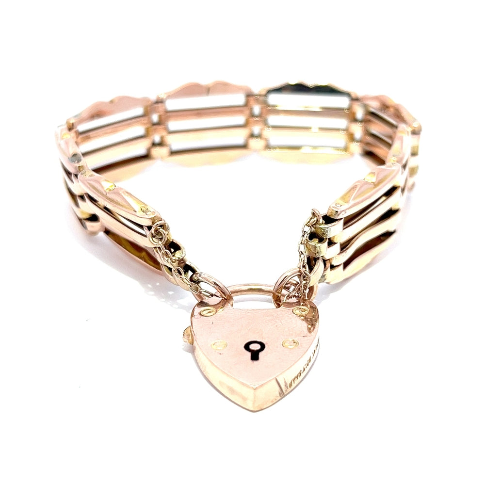 9ct Gold Fancy Style Gate Bracelet N.V. £2400