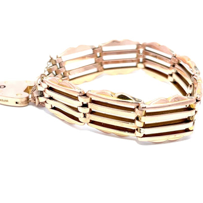 9ct Gold Fancy Style Gate Bracelet N.V. £2400