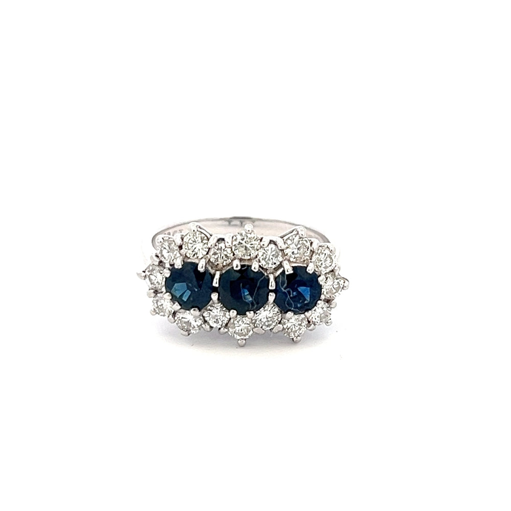 18ct WG Sapphire & Diamond Ring N.V. £2600