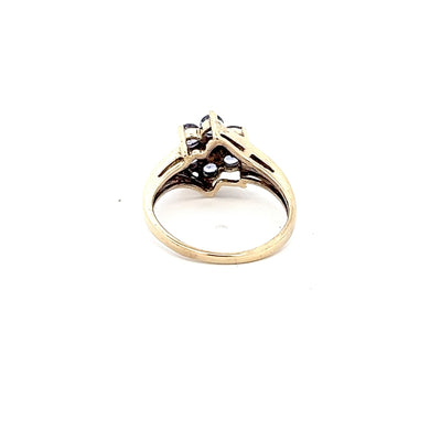 9ct YG Tanzanite Flower Ring NV £320