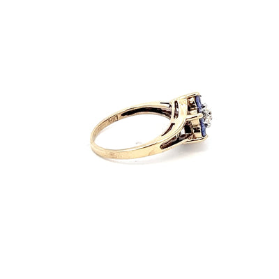 9ct YG Tanzanite Flower Ring NV £320