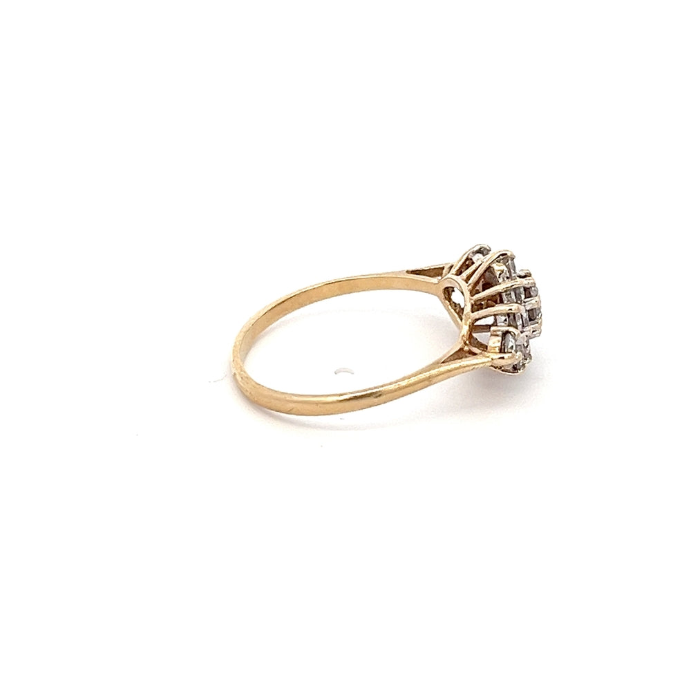 9ct Gold CZ Cluster Ring N.V. £300