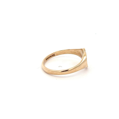 9ct Yellow Gold Heart Signet Ring NV £280