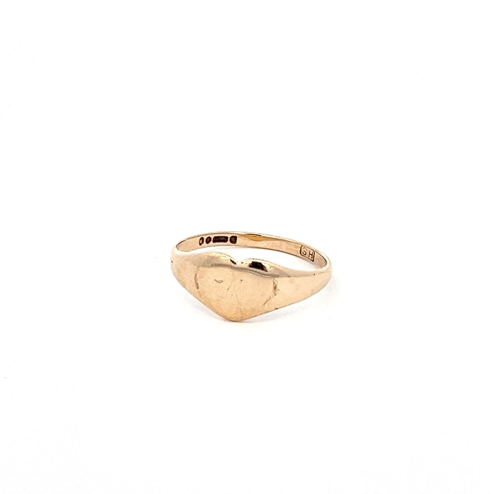 Yellow Gold Heart Signet Ring NV £150