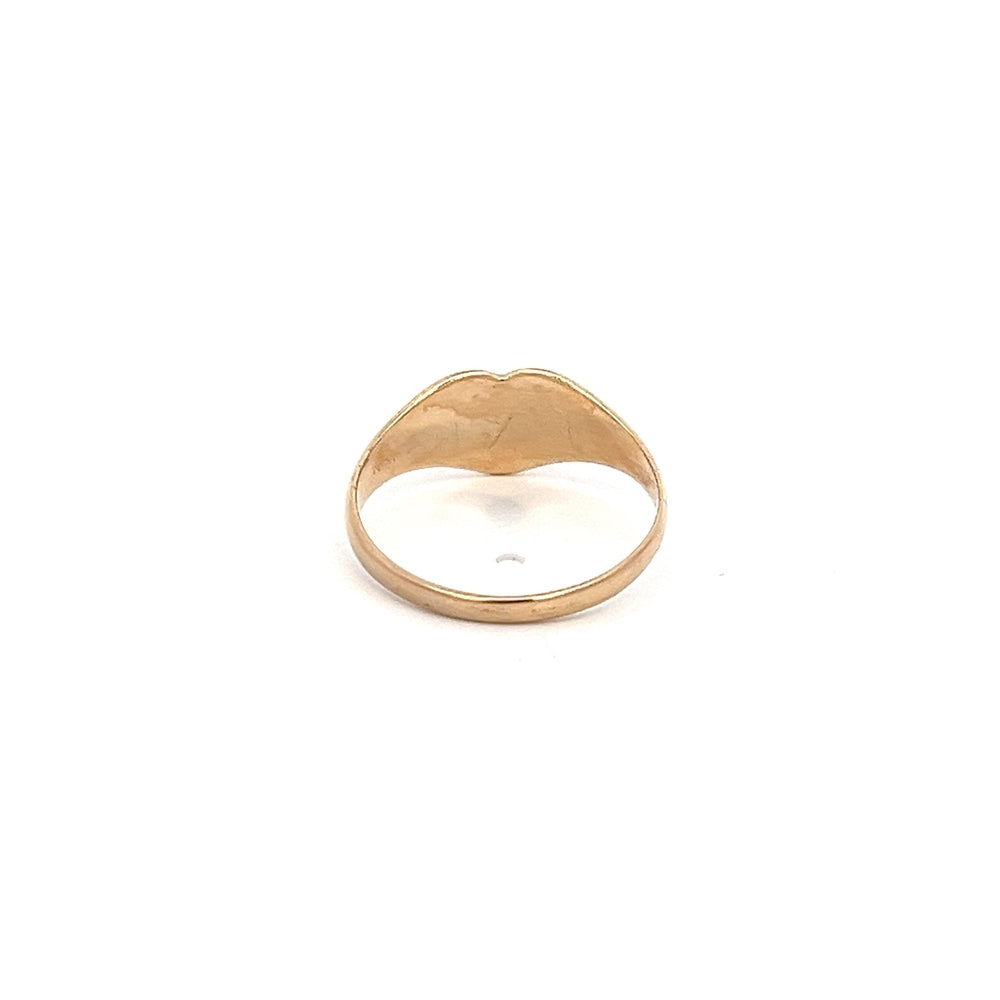 Yellow Gold Heart Signet Ring NV £150