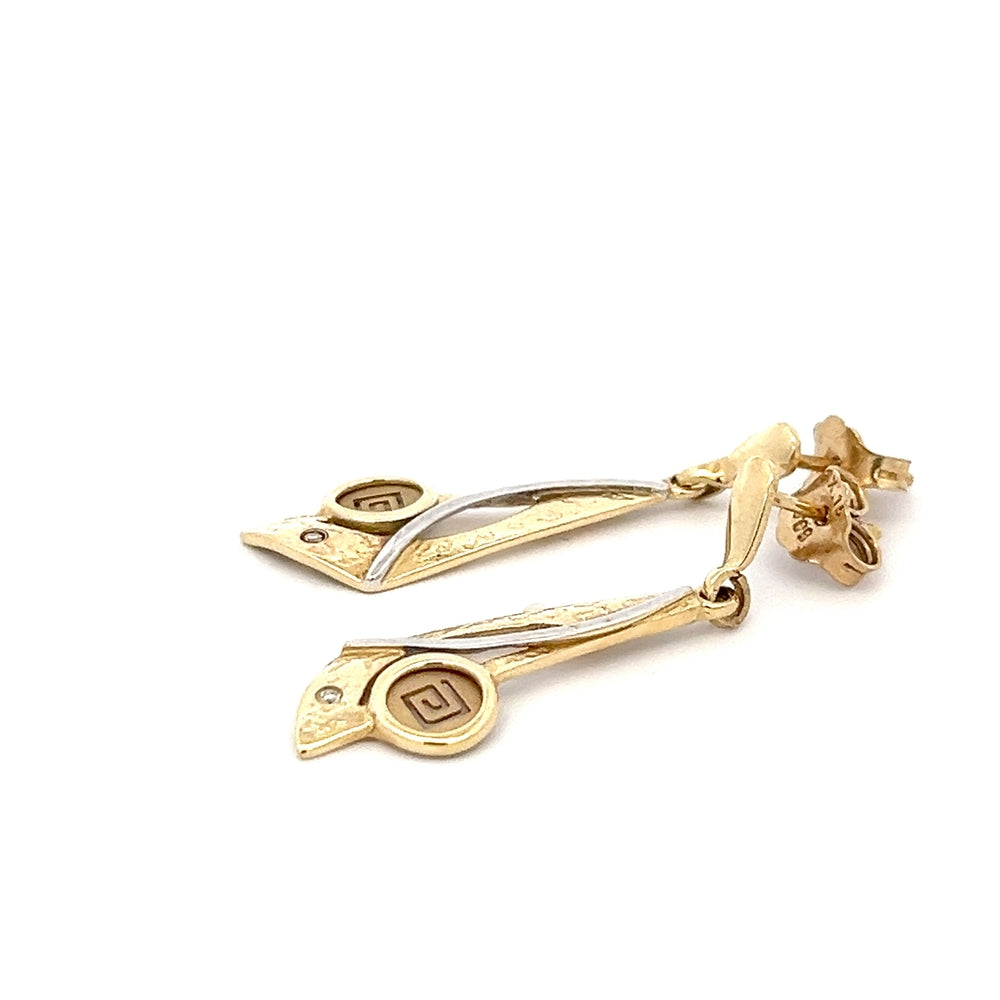 14ct Gold Drop Earrings NV £480