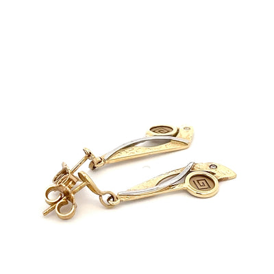 14ct Gold Drop Earrings NV £480