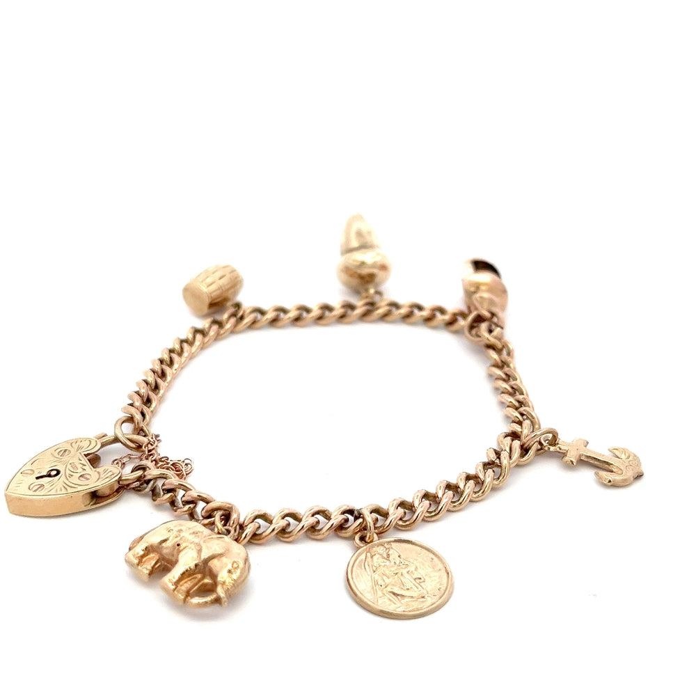 9ct Charm Bracelet With Charms N.V. £1650