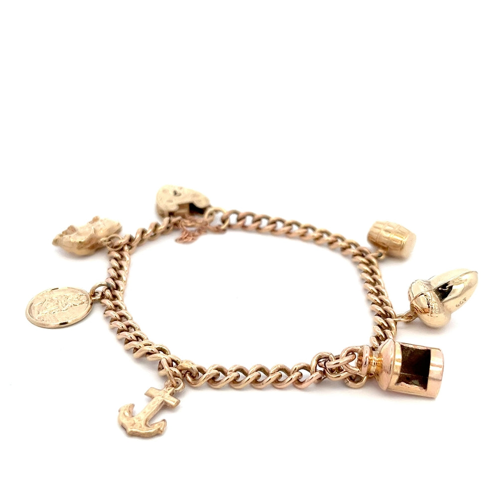 9ct Charm Bracelet With Charms N.V. £1650