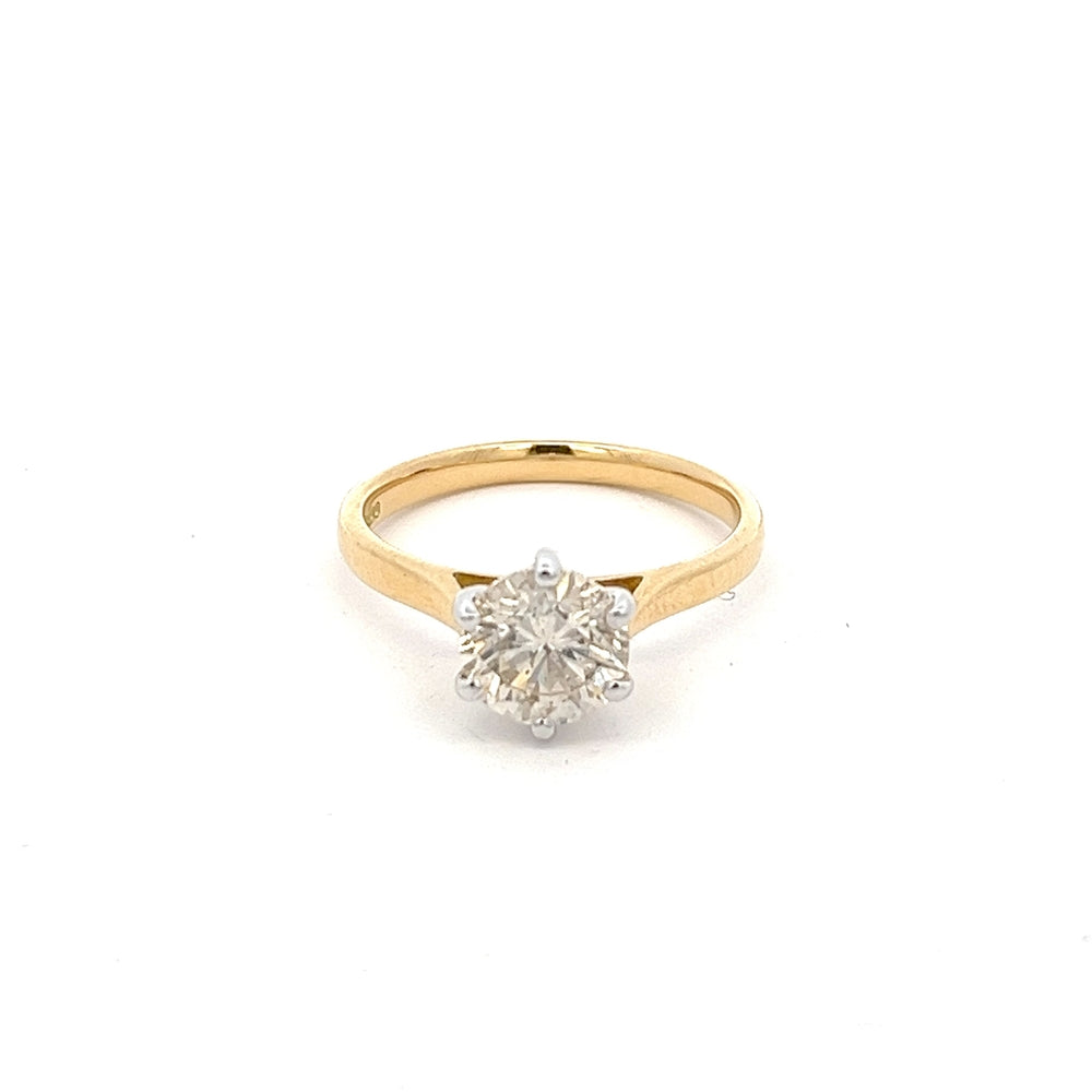 18ct Yellow gold Diamond Solitaire Ring NV £9000
