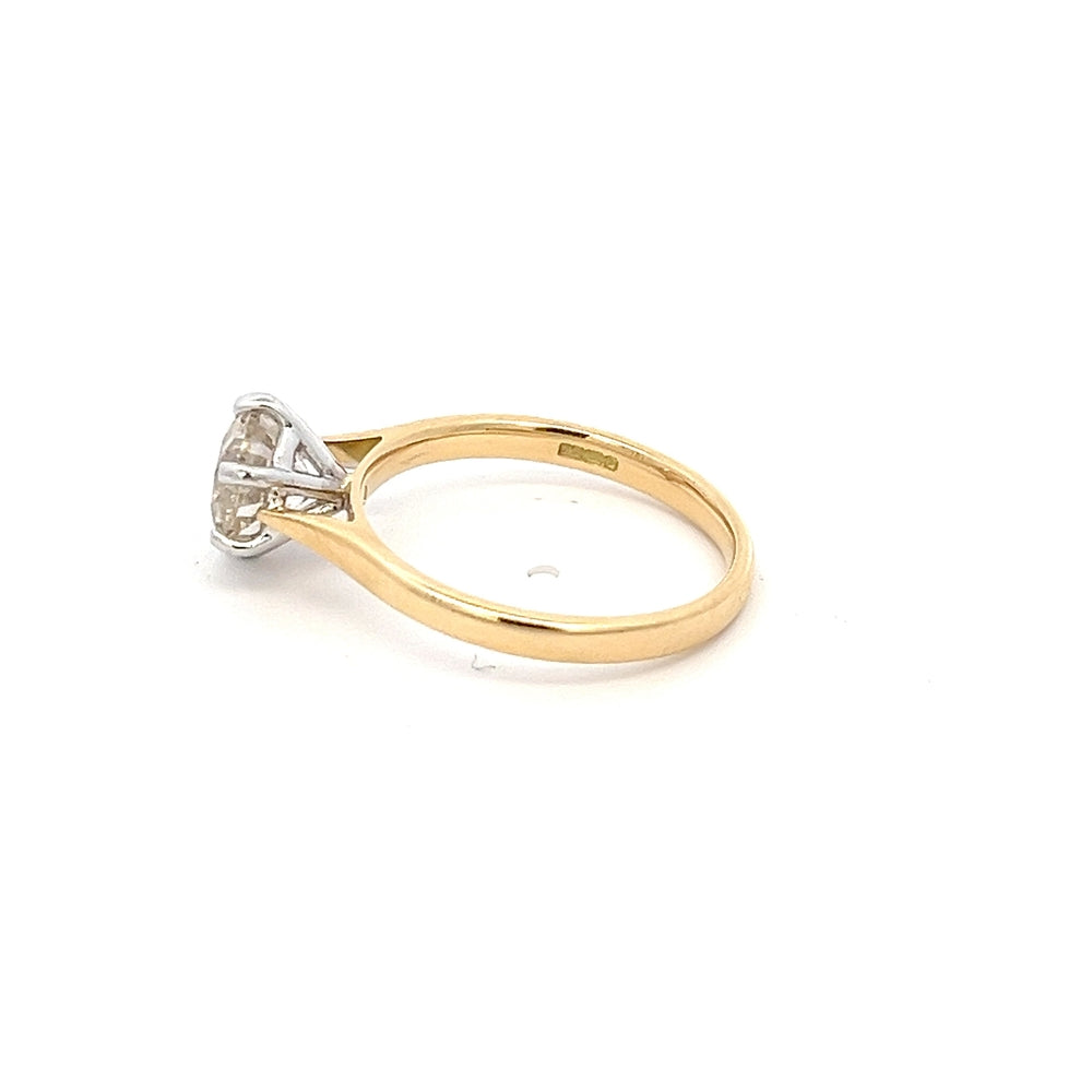 18ct Yellow gold Diamond Solitaire Ring NV £9000