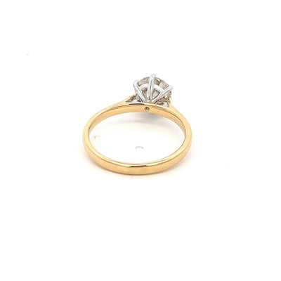 18ct Yellow gold Diamond Solitaire Ring NV £9000
