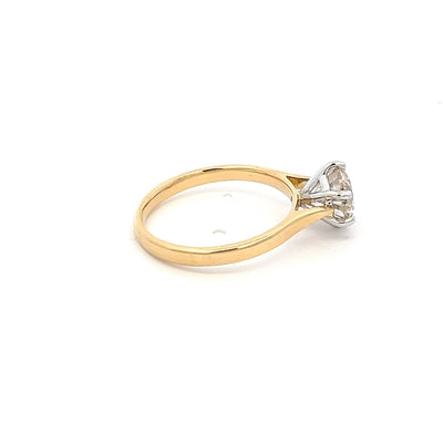 18ct Yellow gold Diamond Solitaire Ring NV £9000