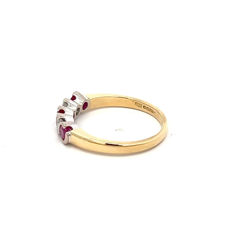 Ruby & Diamond 5 Stone Ring NV £1400