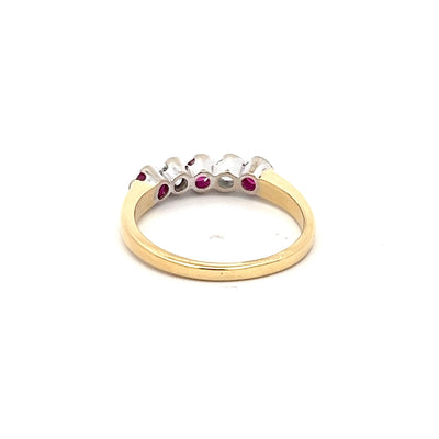 Ruby & Diamond 5 Stone Ring NV £1400