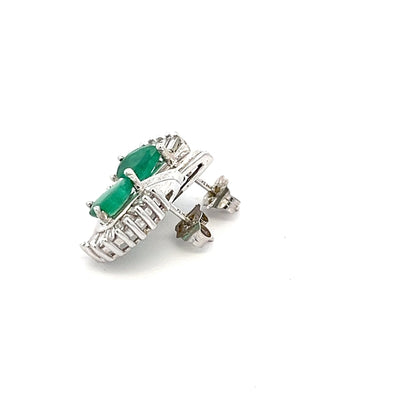 Emerald & Diamond Earrings NV £1600