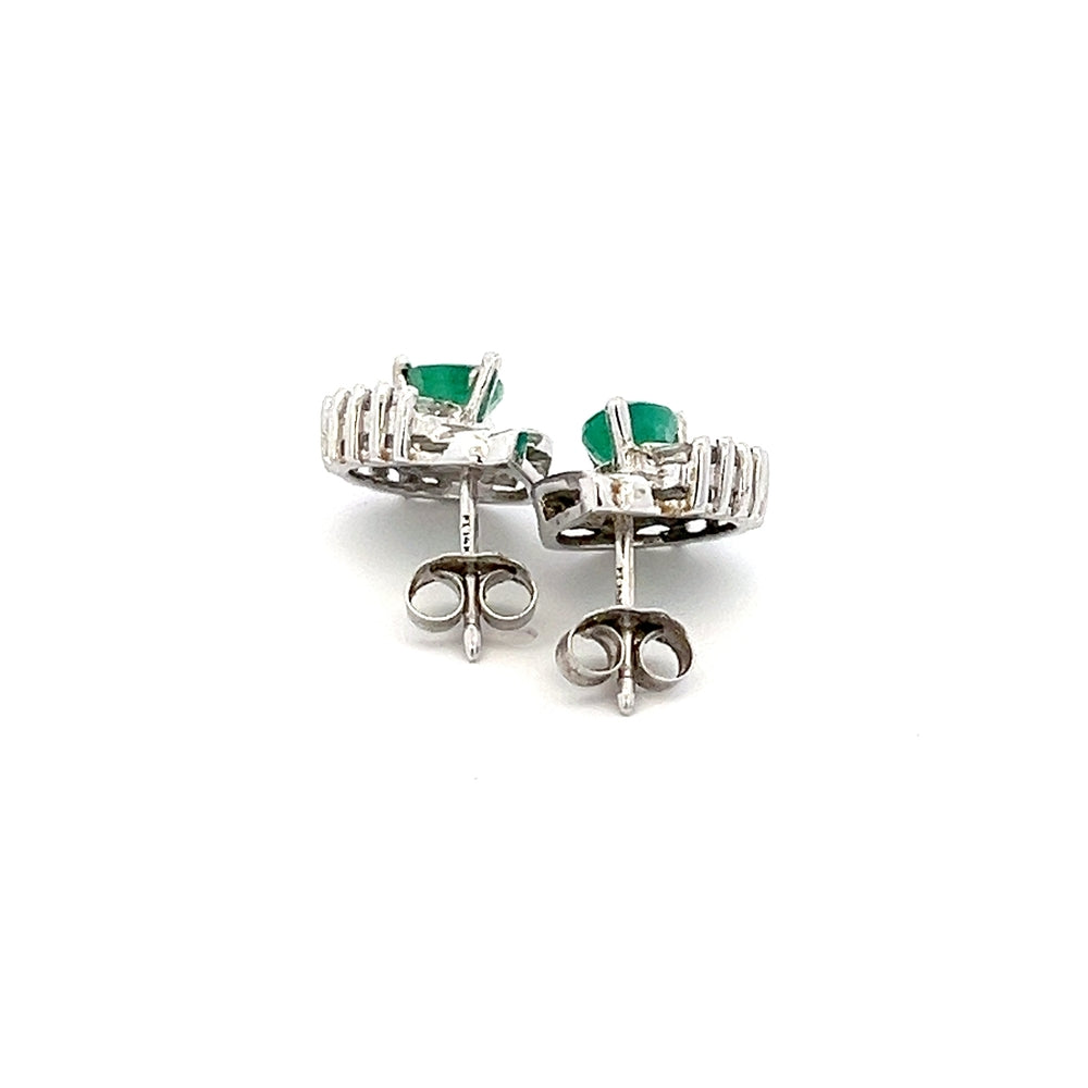 Emerald & Diamond Earrings NV £1600