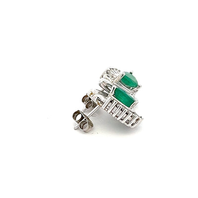 Emerald & Diamond Earrings NV £1600