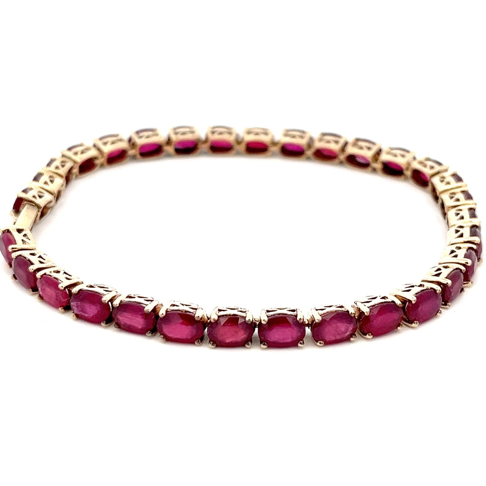 9ct Gold Ruby Line Bracelet NV £2000