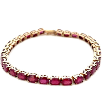 9ct Gold Ruby Line Bracelet NV £2000