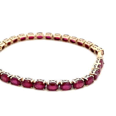 9ct Gold Ruby Line Bracelet NV £2000