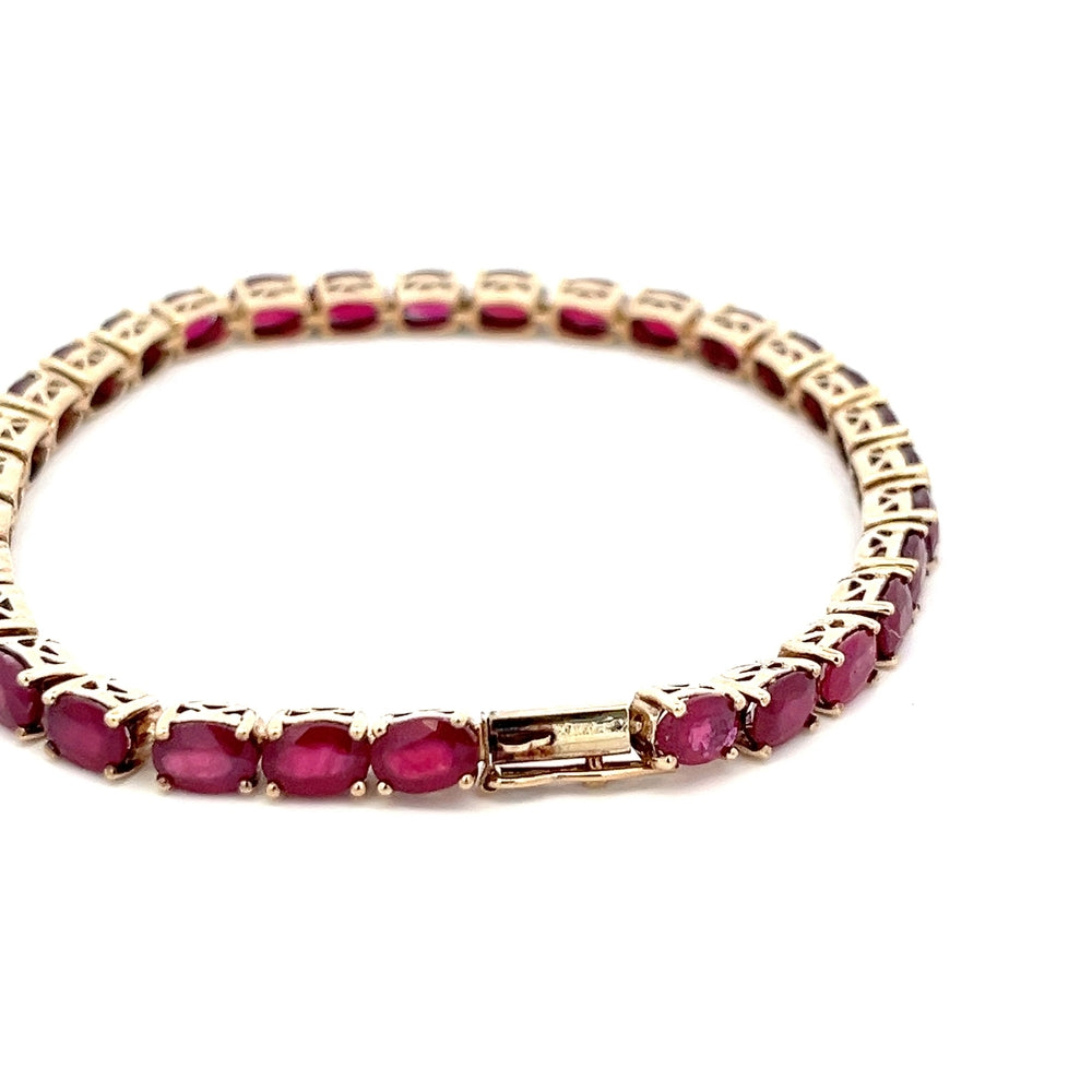 9ct Gold Ruby Line Bracelet NV £2000