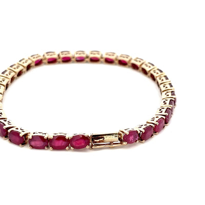 9ct Gold Ruby Line Bracelet NV £2000