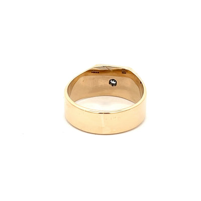 9ct Gold Diamond Signet Ring N.V. £1000