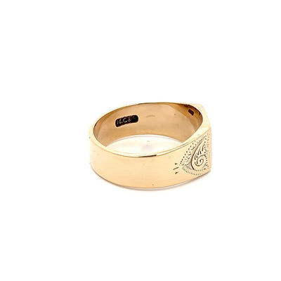 9ct Gold Diamond Signet Ring N.V. £1000