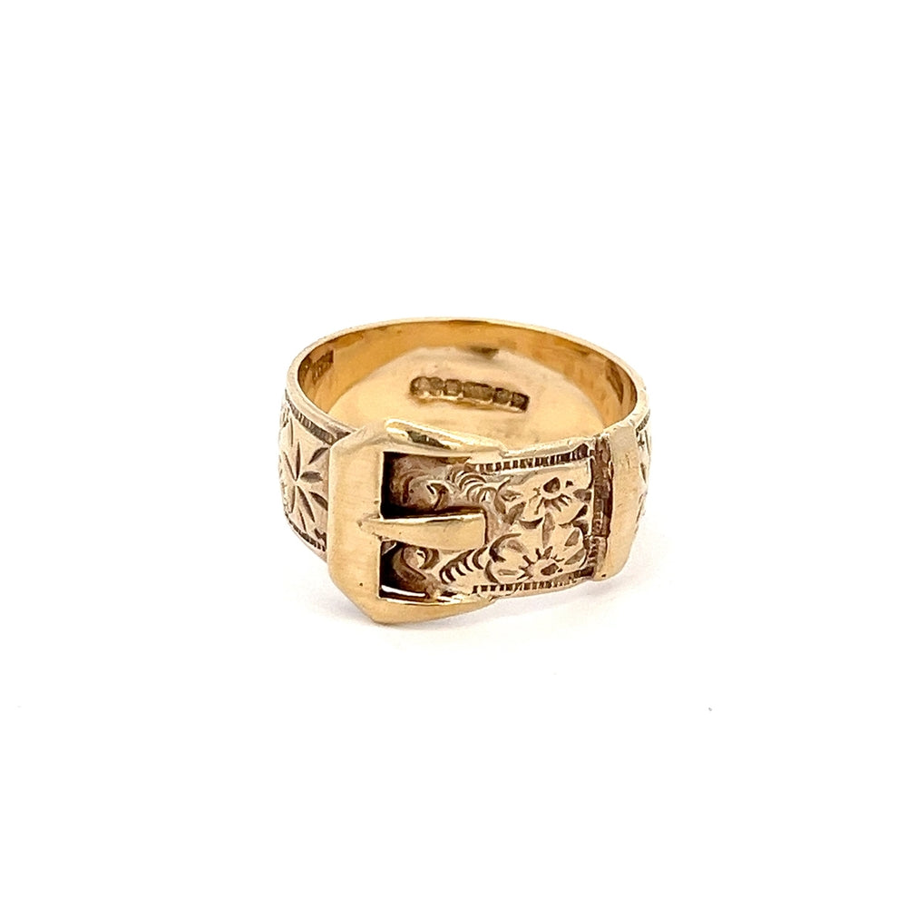 9ct Yellow Gold Buckle Ring NV £775