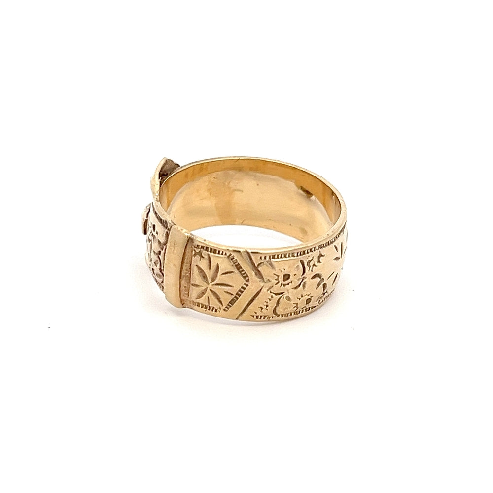 9ct Yellow Gold Buckle Ring NV £775