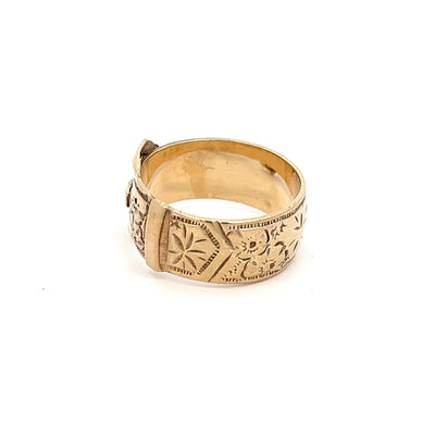 9ct Yellow Gold Buckle Ring NV £775